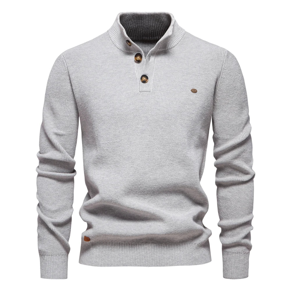 Jonas | Eleganter Herrenpullover mit Knopfdetail