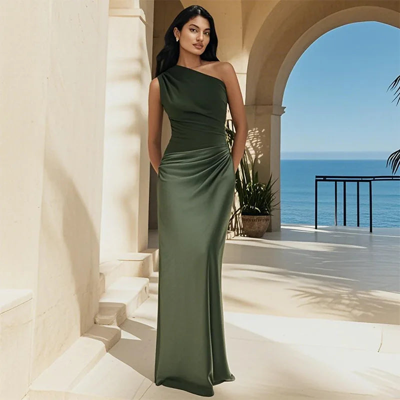 Vera | Fließendes Maxikleid aus Satin