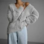 Vera | Weicher Strickpullover in Unifarbe