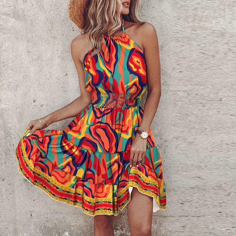 Vera | Rückenfreies Sommerkleid mit Ausschnitt