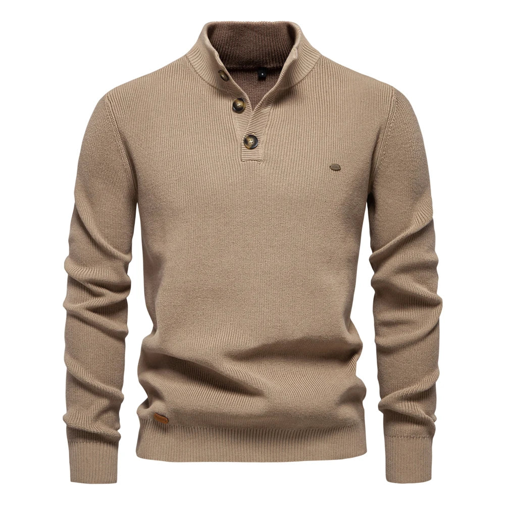 Jonas | Eleganter Herrenpullover mit Knopfdetail