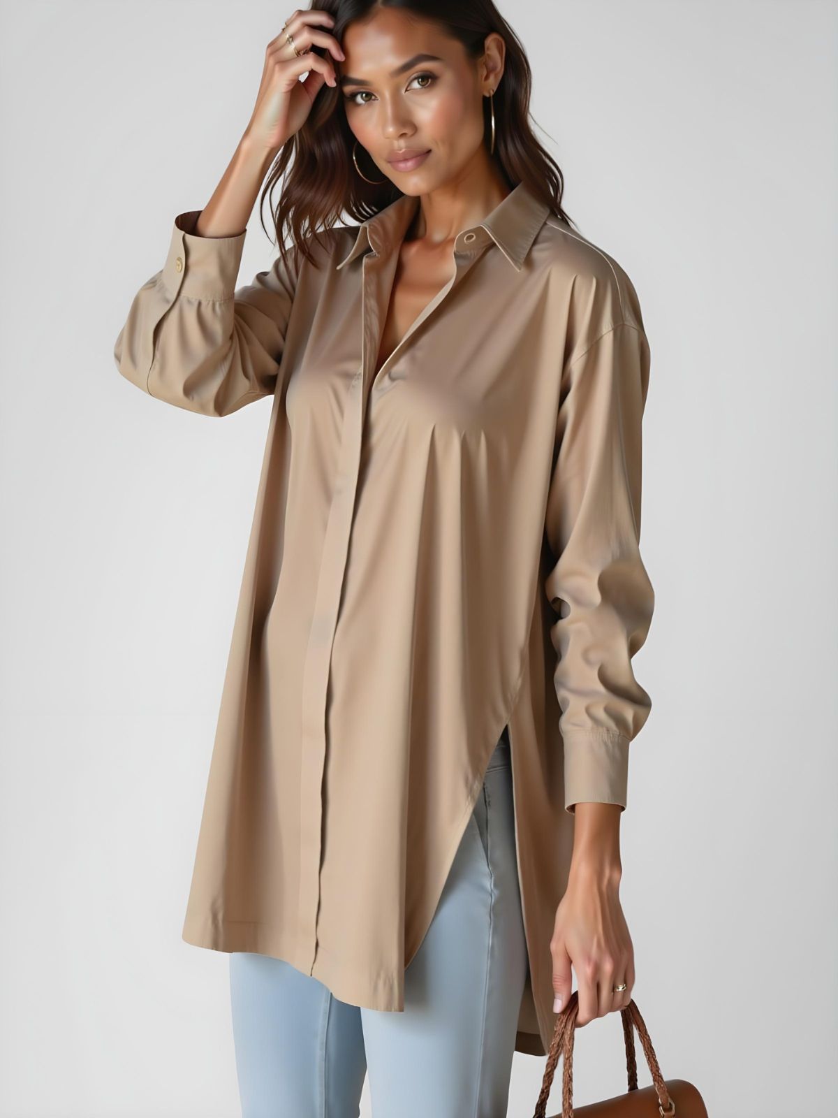 Das mühelose Oversized-Hemdblusenkleid