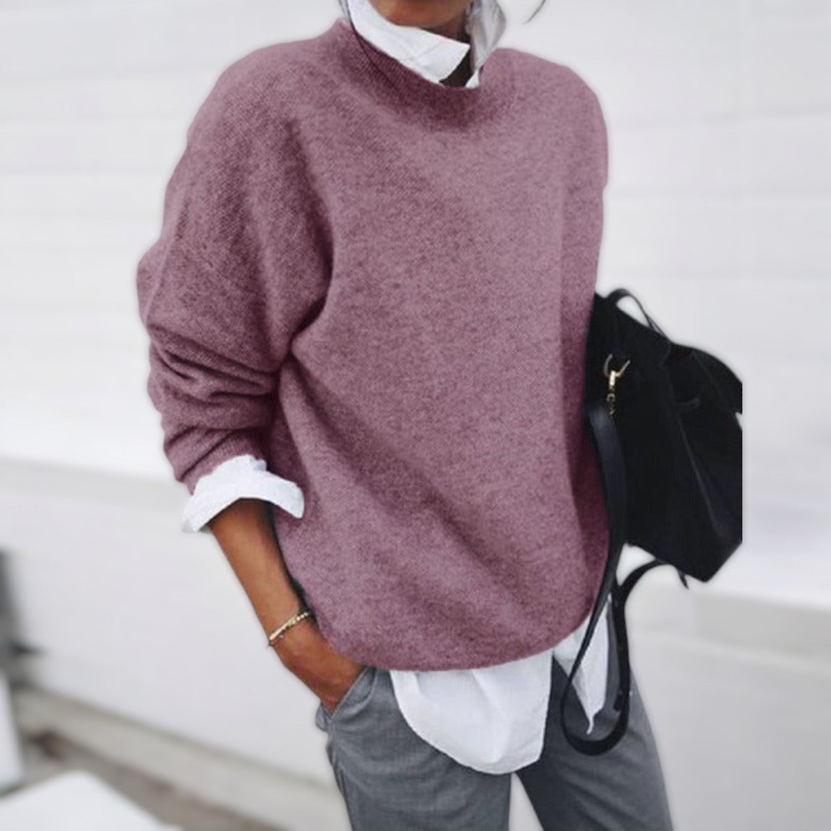 Vera | Weicher Strickpullover mit Rundhalsausschnitt