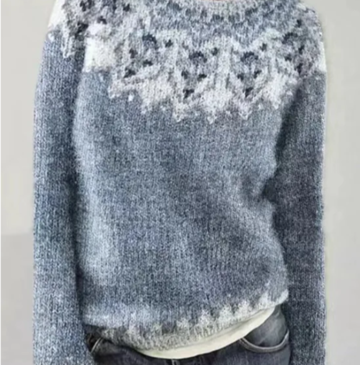Vera | Vintage-Strickpullover mit Rundhalsausschnitt