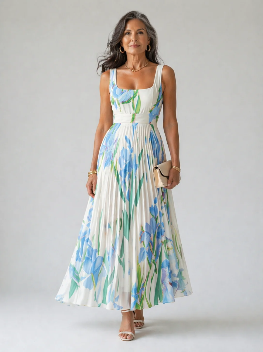 Frida | Verspieltes Maxikleid mit Blumenprint