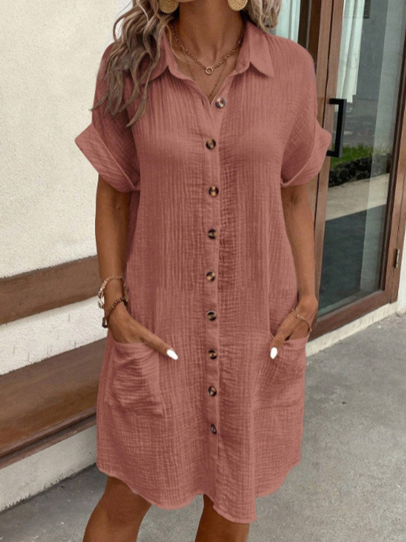 Vera | Leichtes Hemdkleid aus Naturfasern