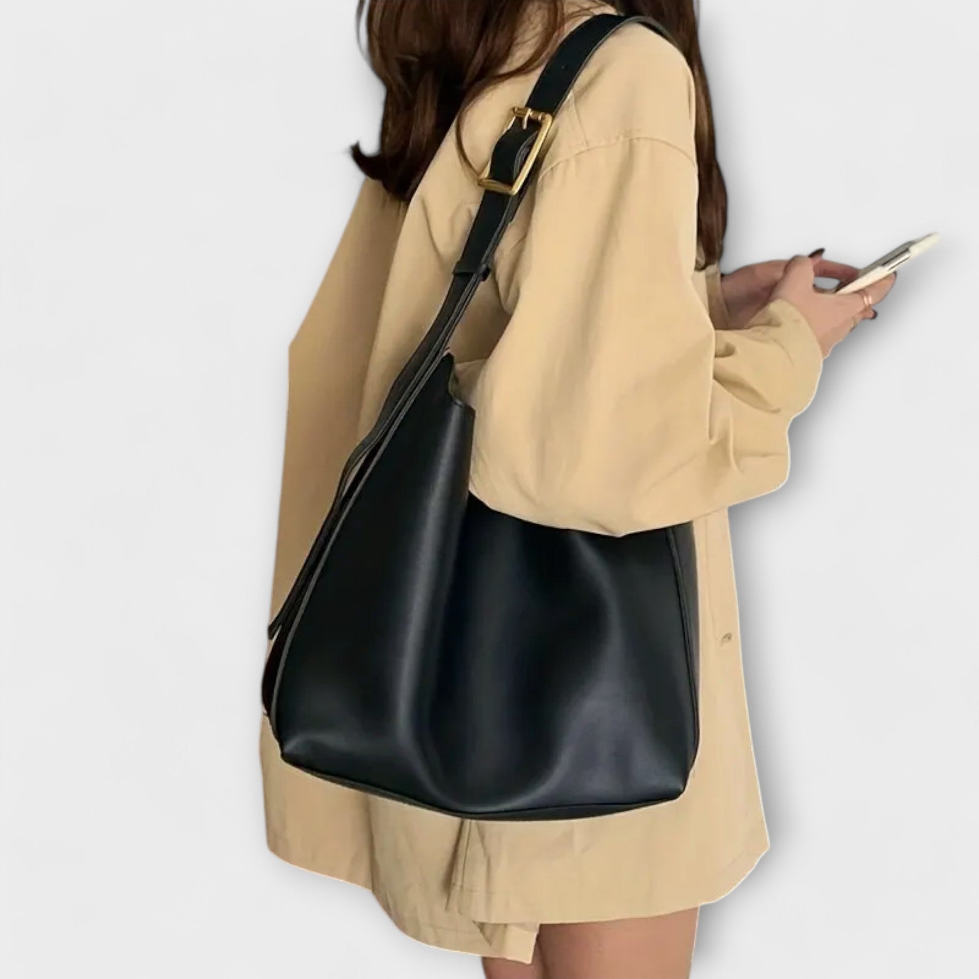 Frieda | Klassische Schultertasche aus Leder