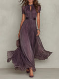 Vivienne | Verspieltes Chiffon-Maxikleid im Vintagestil
