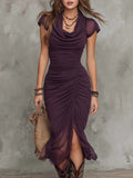 Ida | Fließendes Maxi-Kleid mit Faltenwurf