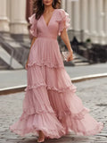 Frieda | Romantisches Maxikleid in zartem Rosa