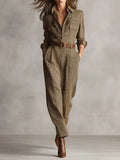Vera | Raffinierter Tweed-Jumpsuit mit Gürtel