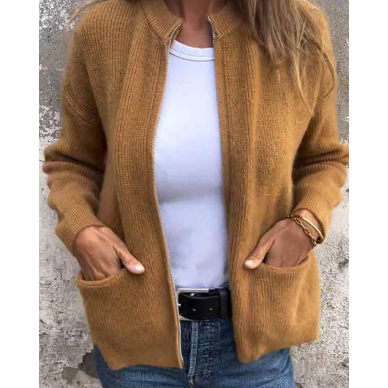 Lisette | Gestrickter Herbst-Cardigan mit Knöpfen
