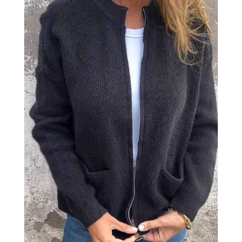 Lisette | Gestrickter Herbst-Cardigan mit Knöpfen