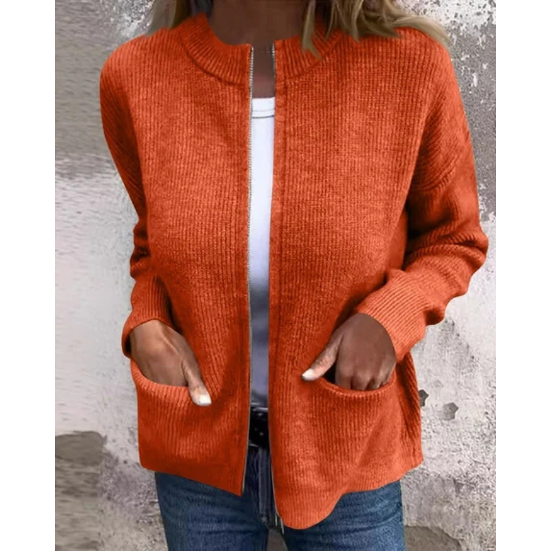 Lisette | Gestrickter Herbst-Cardigan mit Knöpfen
