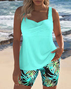 Petra | Gestreiftes Ripp-Tankini-Set
