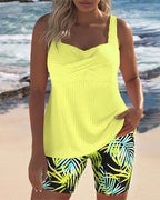Petra | Gestreiftes Ripp-Tankini-Set