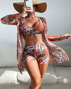 Vera | Dreiteiliges Bikini-Set mit Muster