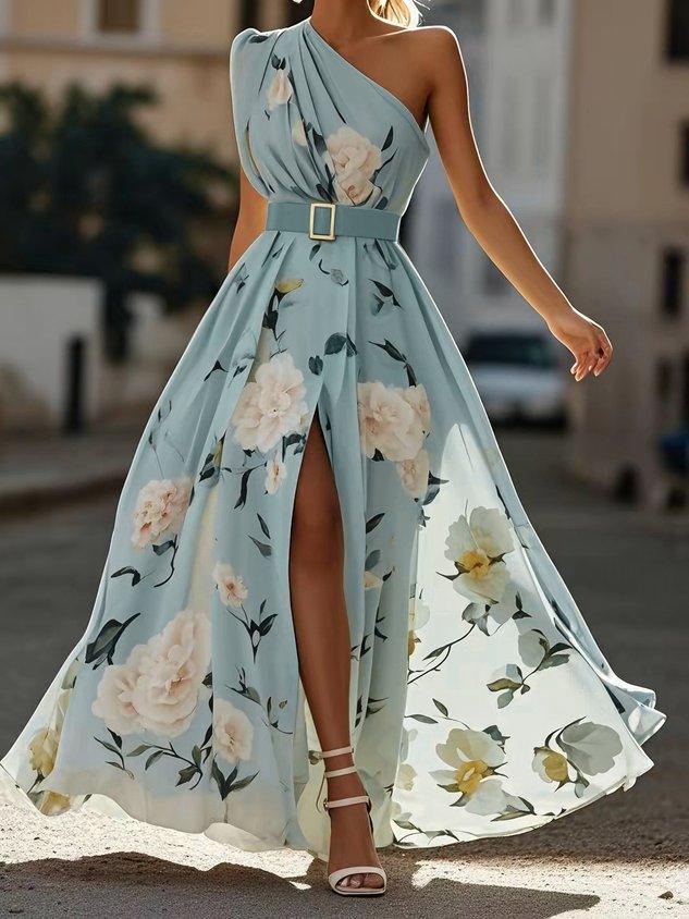Vera | Luftiges Chiffon-Maxikleid mit Blumenmuster
