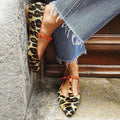 Seline | Ballerina mit Leopardenmuster und Riegel