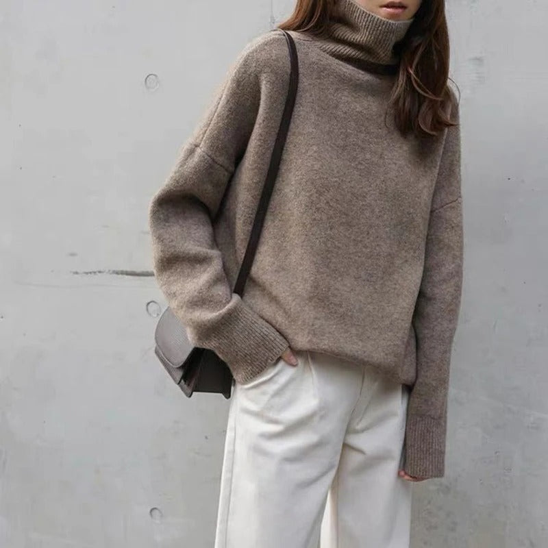 Vera | Weicher Rollkragenpullover in Camel