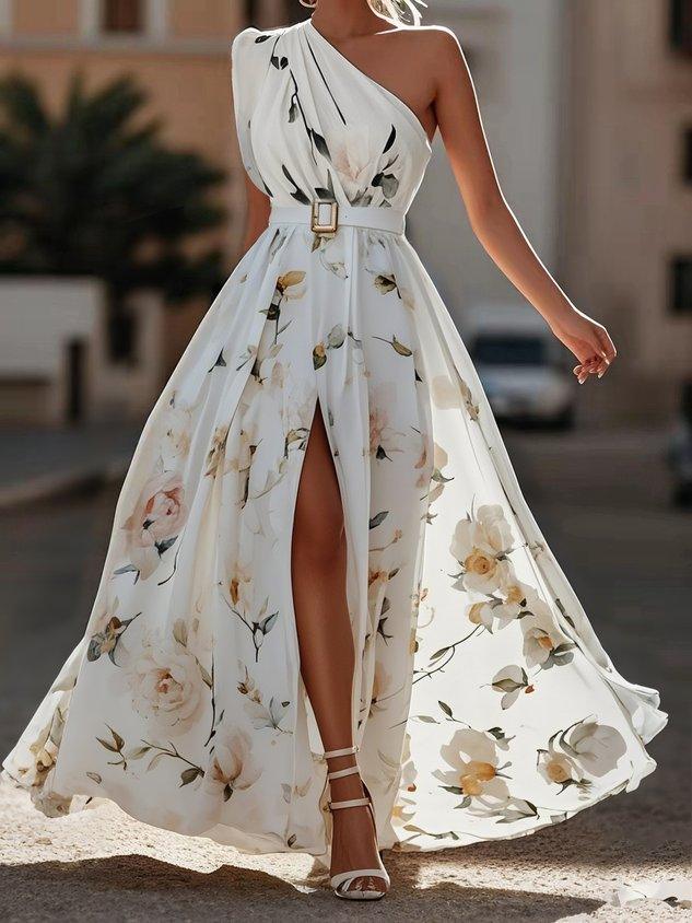 Vera | Luftiges Chiffon-Maxikleid mit Blumenmuster