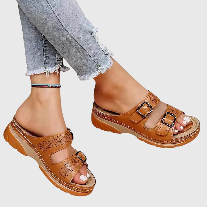 Vera | Orthopädische Ledersandalen mit Komfort