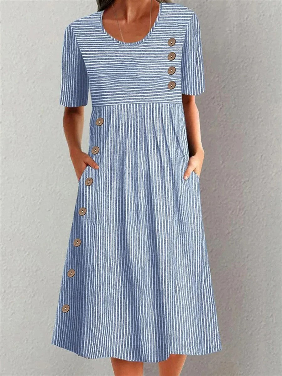 Klara | Leichtes Streifenkleid für den Sommer