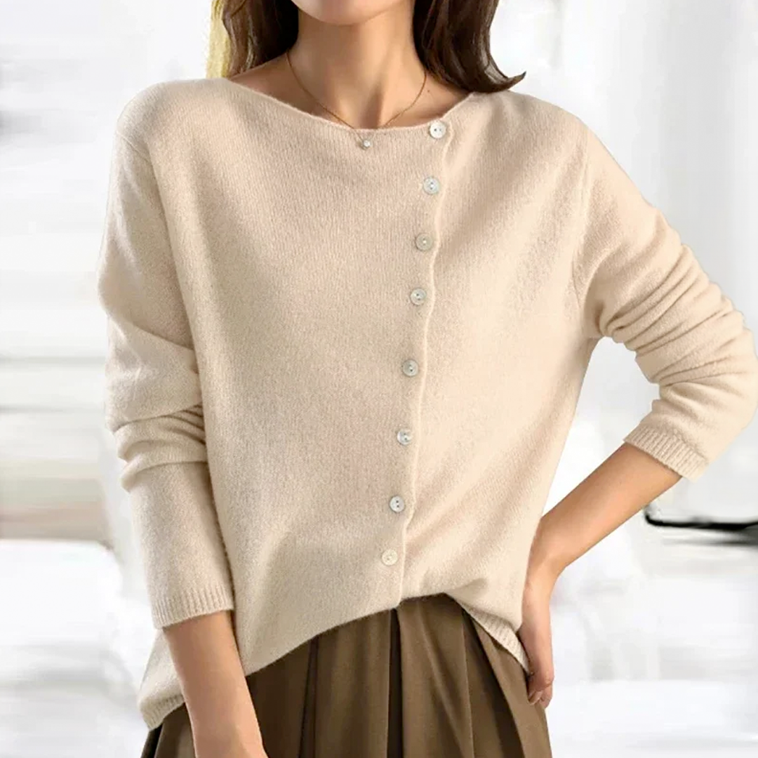 Lena | Feinstrick-Cardigan mit Knopfleiste