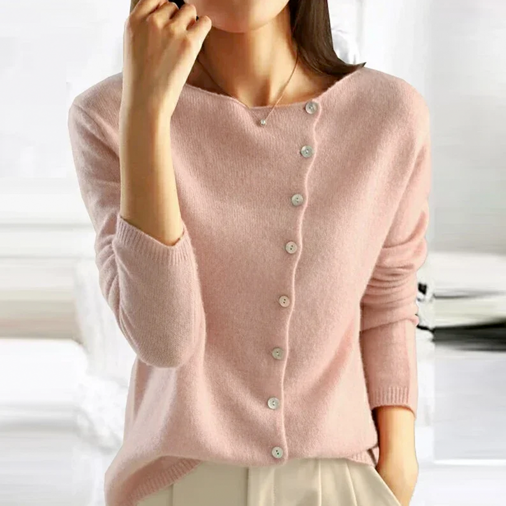 Lena | Feinstrick-Cardigan mit Knopfleiste