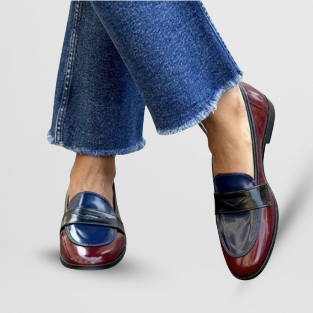 Lena | Zweifarbiger Slipper mit Blockdesign