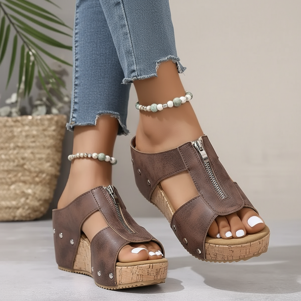 Petra | Modische Keilabsatz-Sandalen