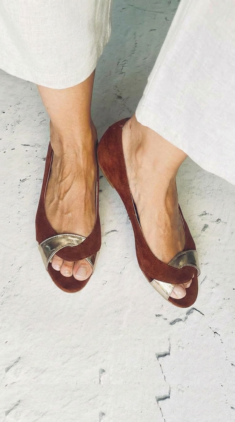 Vera | Offene Sandalen mit Metallakzent
