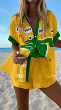 Saskia | Farbenfrohes Outfit-Set in Zweiteiler