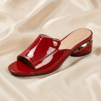 Vera | Lackpantolette mit Blockabsatz