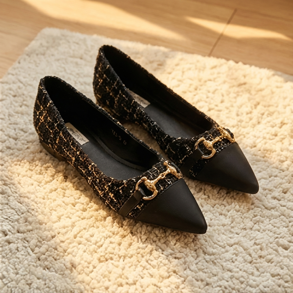 Frieda | Klassische Tweed-Ballerinas mit Charme