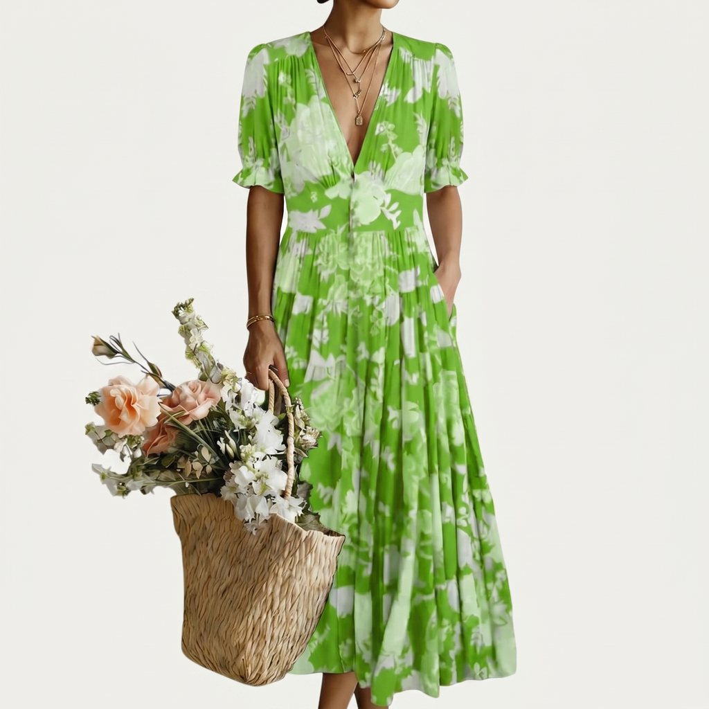 Vera | Verspieltes Blumenkleid mit Volants