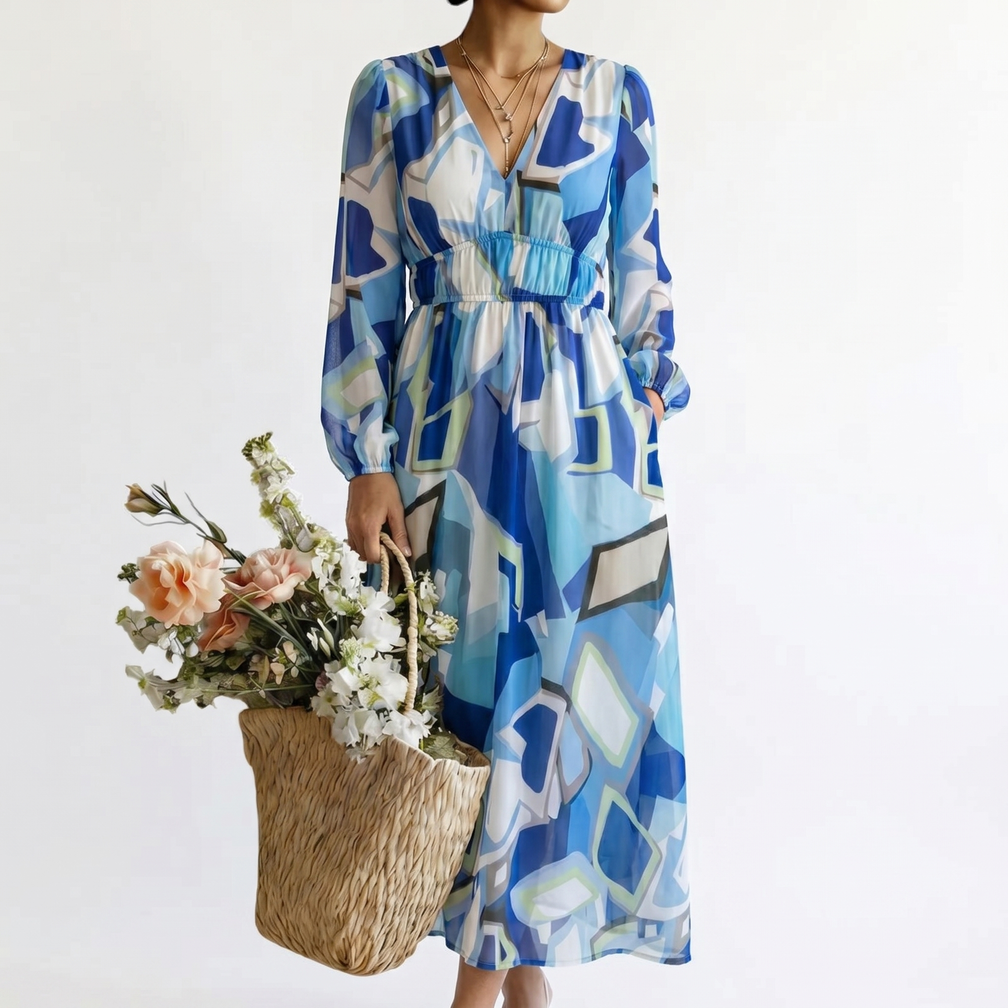 Rosalie | Verspieltes Blumen-Maxikleid