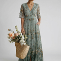 Vera | Verspieltes Maxikleid mit Blumenmuster