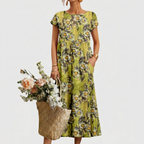 Vera | Elegantes Blumenkleid mit Spitze