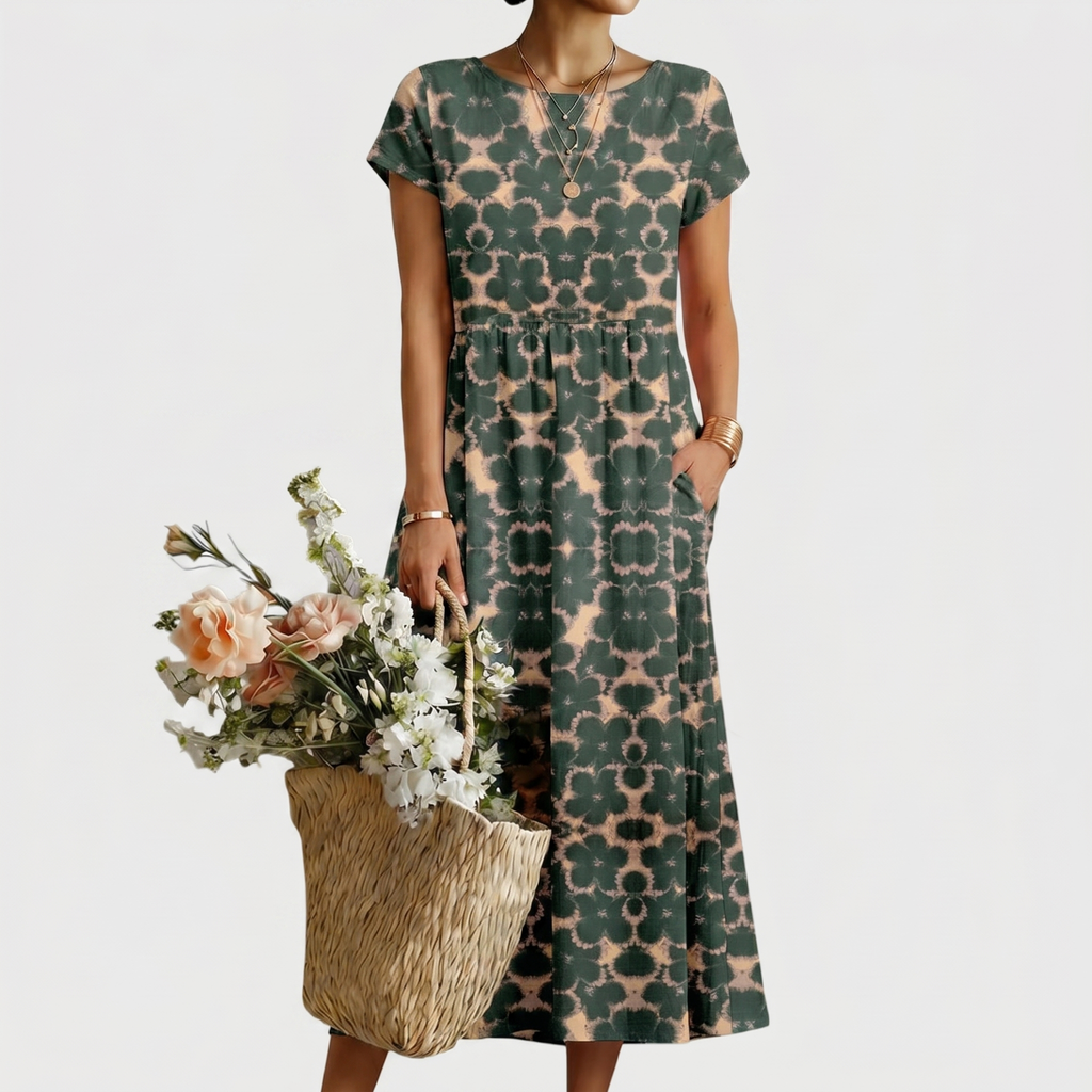 Vera | Elegantes Blumenkleid mit Spitze