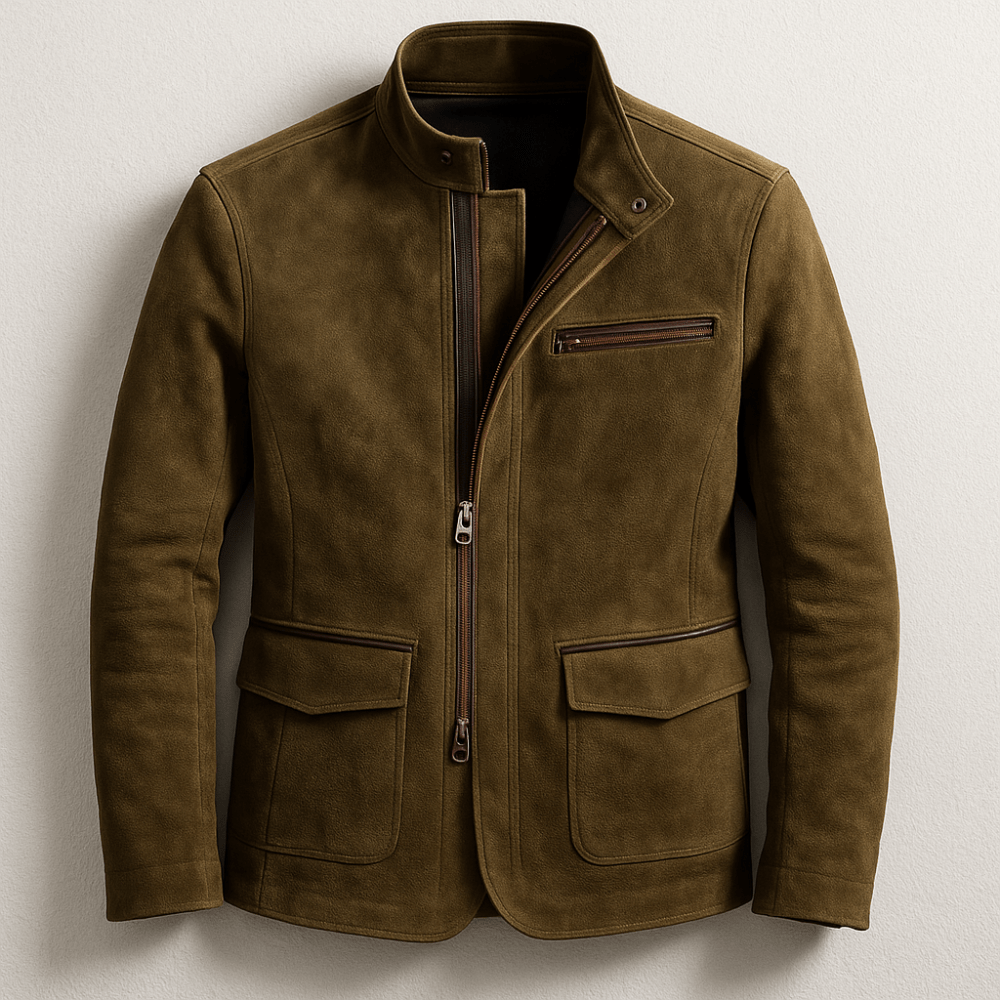 Vera | Elegante Wildlederjacke in Braun