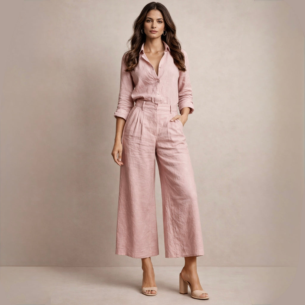 Vera | Luftiges Leinenensemble mit Stil