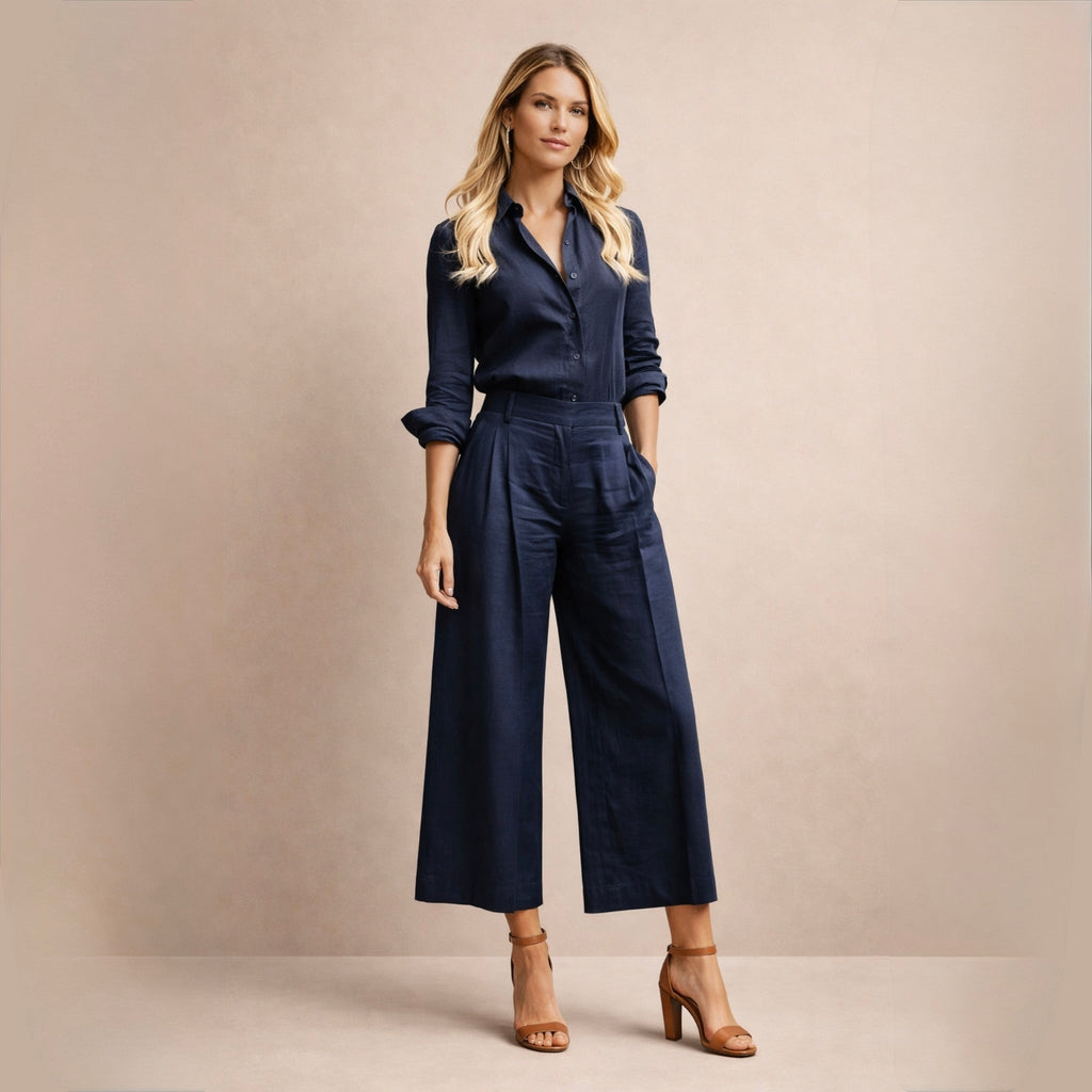 Vera | Luftiges Leinenensemble mit Stil