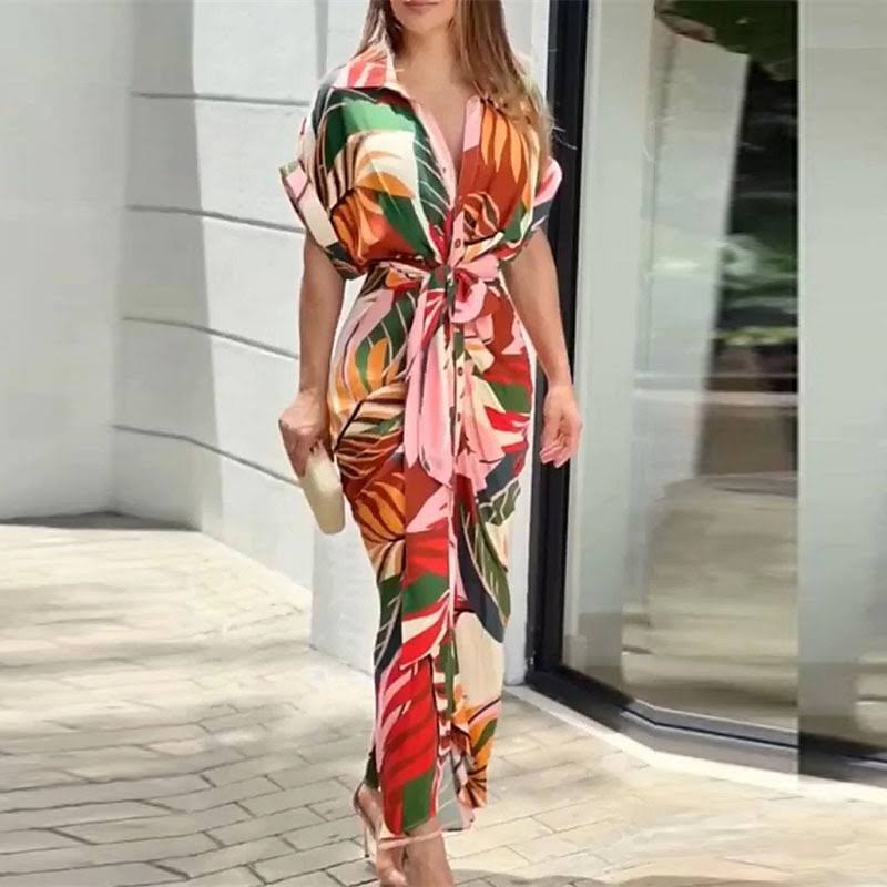 Tanja | Luftiges Freizeitkleid in Wickeloptik
