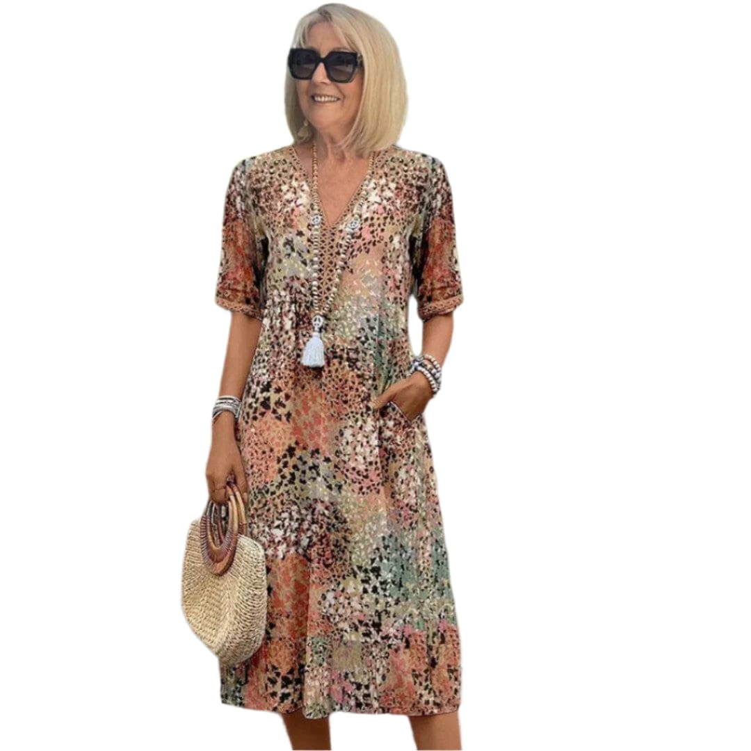Vera | Luftiges Sommerkleid mit V-Ausschnitt