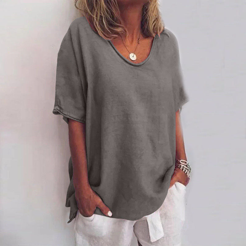 Mila | Lässiges Basic-Shirt in Weiß