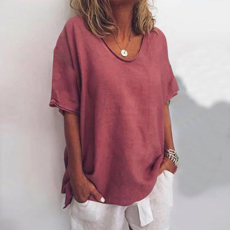 Mila | Lässiges Basic-Shirt in Weiß