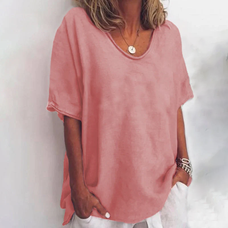 Mila | Lässiges Basic-Shirt in Weiß