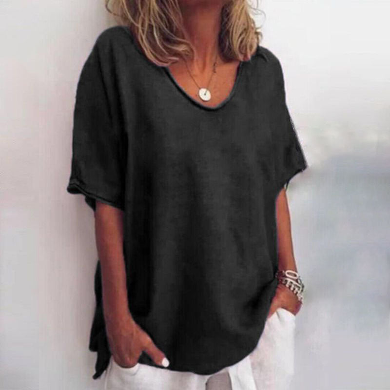 Mila | Lässiges Basic-Shirt in Weiß