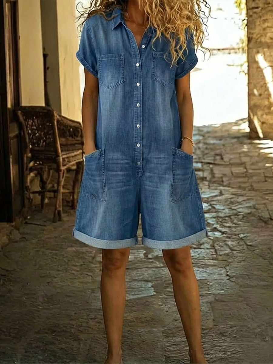 Vera | Lässiger Denim-Overall im Casual-Look